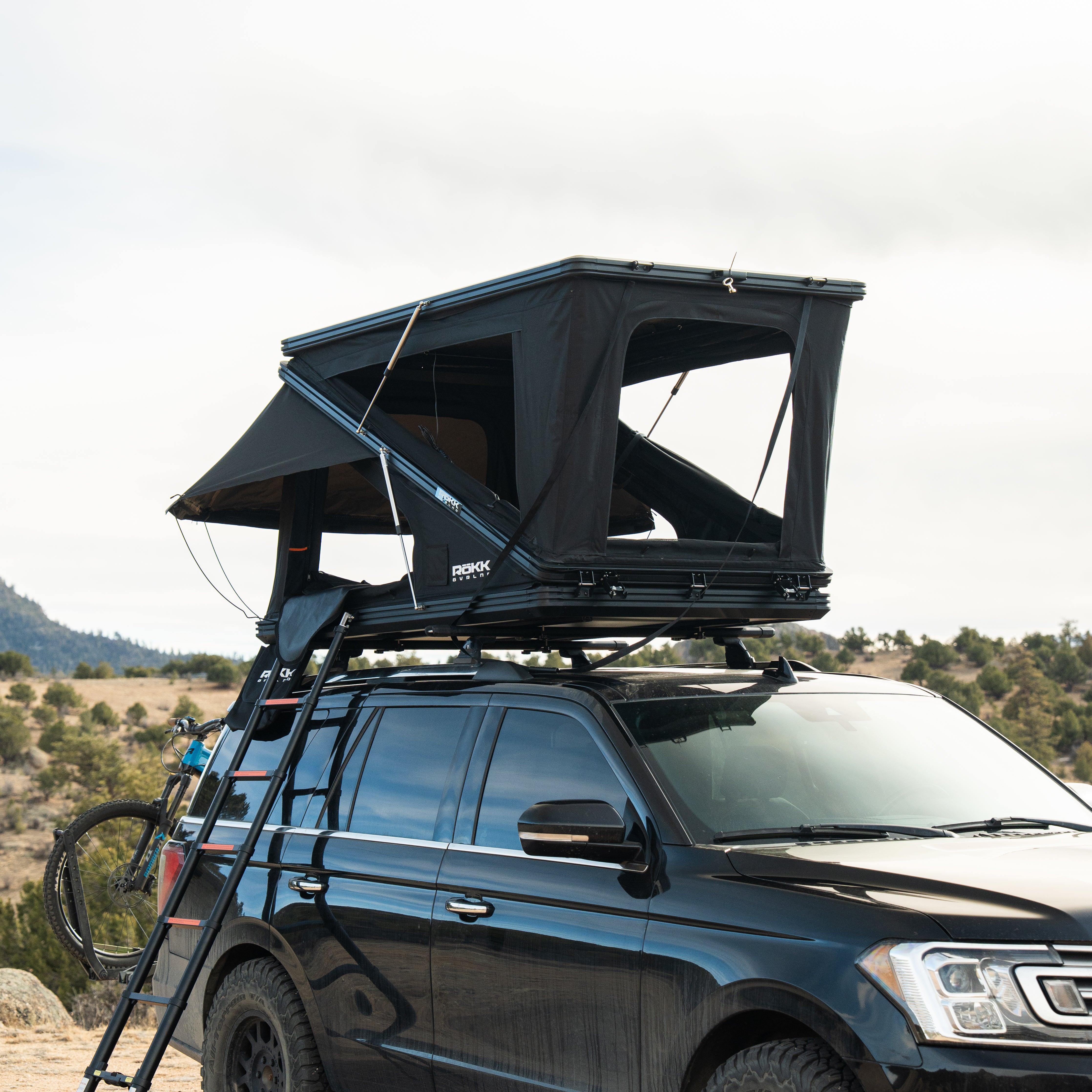 rooftop tent with awning The ASCENDR 2P & FREE RTT Awning (Pre-Order, Early July Delivery) – ROKK  Overland