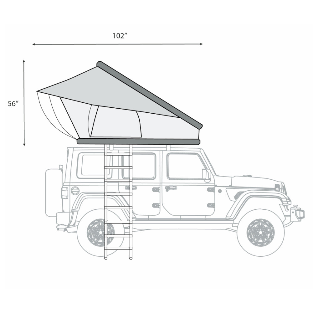 The ÖVRLNDR 2P Rooftop Tent (Black)